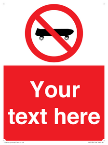 Custom No Skateboarding Sign